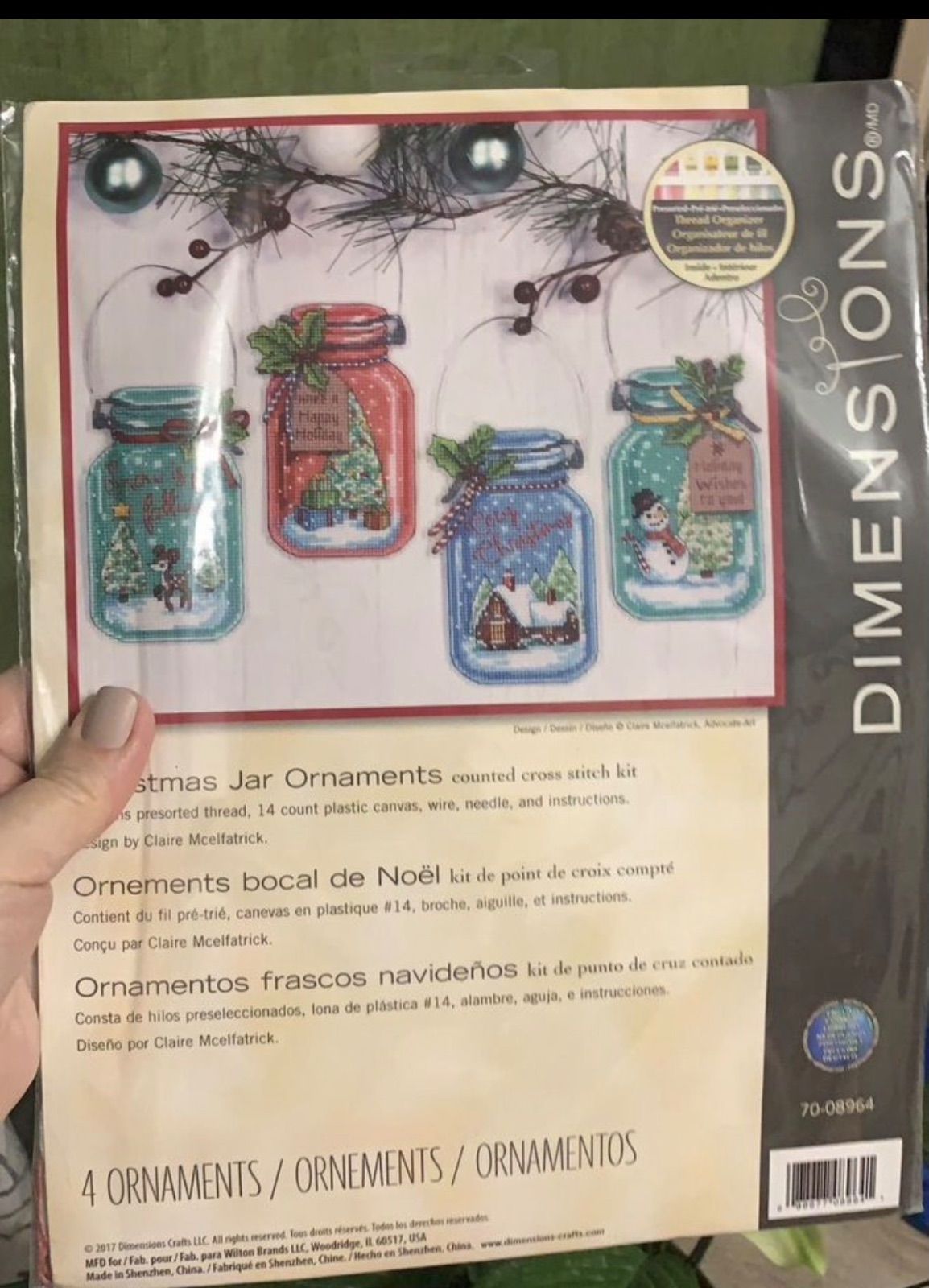 Dimensions Christmas jar ornaments — схемы и наборы — фото 2