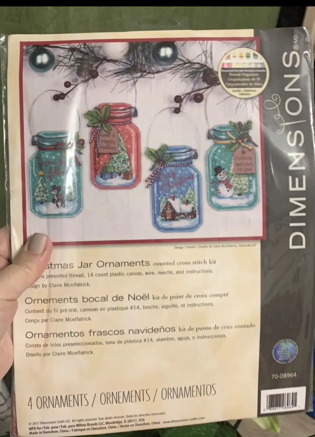 Dimensions Christmas jar ornaments — схемы и наборы — фото 2