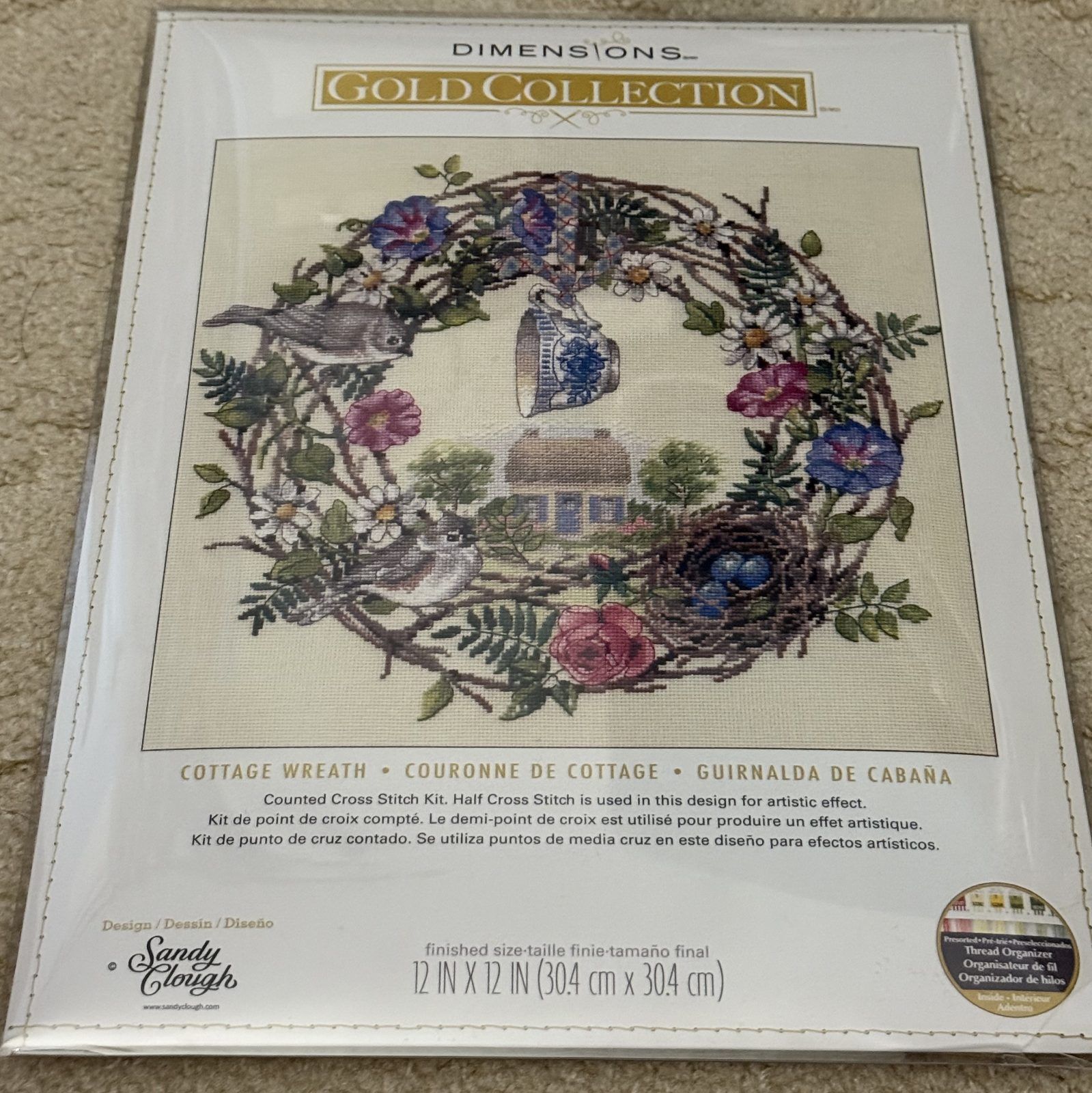 Dimensions 70-35427 "Cottage Wreath/Венок для коттеджа" — схемы и наборы — фото 2